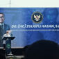 EKONOMI – Menteri Koordinator Bidang Pangan Zulkifli Hasan, menyampaikan sambutan saat Seminar Nasional Koperasi Desa/Kelurahan Merah Putih (KDKMP), Ternate, 5 Agustus 2026. Dok. WahanaMalut/Shal.