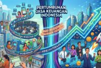 KEUANGAN - Ilustrasi pertumbuhan sektor jasa keuangan di Maluku Utara yang mencatat kinerja positif hingga Semester I 2026. (Dok: Generate AI).