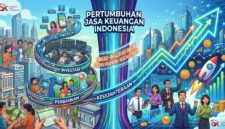 KEUANGAN - Ilustrasi pertumbuhan sektor jasa keuangan di Maluku Utara yang mencatat kinerja positif hingga Semester I 2026. (Dok: Generate AI).