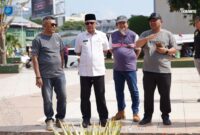 JKPI - Wakil Wali Kota Ternate Nasri Abubakar bersama jajaran Pemkot Ternate meninjau kesiapan Hotel Bela dan Landmark Ternate menjelang pelaksanaan Rakernas JKPI XII, Jumat (21/8/2026). (Dok: Pemkot Ternate).