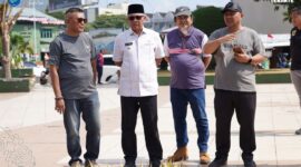 JKPI - Wakil Wali Kota Ternate Nasri Abubakar bersama jajaran Pemkot Ternate meninjau kesiapan Hotel Bela dan Landmark Ternate menjelang pelaksanaan Rakernas JKPI XII, Jumat (21/8/2026). (Dok: Pemkot Ternate).