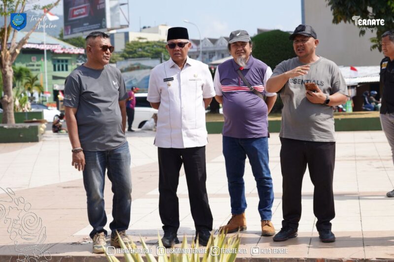 JKPI - Wakil Wali Kota Ternate Nasri Abubakar bersama jajaran Pemkot Ternate meninjau kesiapan Hotel Bela dan Landmark Ternate menjelang pelaksanaan Rakernas JKPI XII, Jumat (21/8/2026). (Dok: Pemkot Ternate).