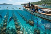 PENDAPATAN - Produksi mutiara PT Karya Alam Bahari di Pulau Obi tercatat mencapai 24.799 butir dengan nilai patokan Rp7,439 miliar. Namun, di balik nilai komoditas tersebut, proses Rencana Kegiatan Pemanfaatan Ruang Laut (RKPL) perusahaan disebut masih berlangsung di tingkat kementerian. (Dok: Ilustrasi Gemini AI).