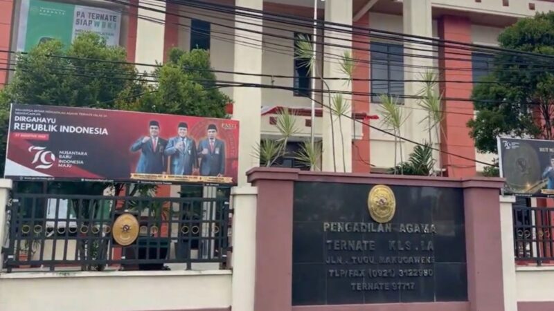 PERCERAIAN - Pengadilan Agama Ternate Kelas IA mencatat 747 perkara hingga Agustus 2026, dengan perkara perceraian masih mendominasi. Perselingkuhan dan masalah ekonomi menjadi sejumlah faktor yang memicu perceraian, Kamis (20/8/2026). (Dok: Istimewa).