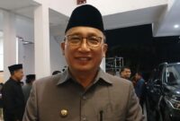 Wali Kota Ternate M. Tauhid Soleman menyampaikan keterangan terkait Dana Bagi Hasil (DBH) sekitar Rp110 miliar yang belum disalurkan Pemerintah Provinsi Maluku Utara, Selasa (22/9/2026). (Dok: Istimewa)